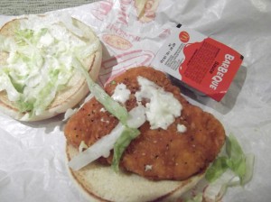 McDonalds Hot and Spicy Chicken Sandwich